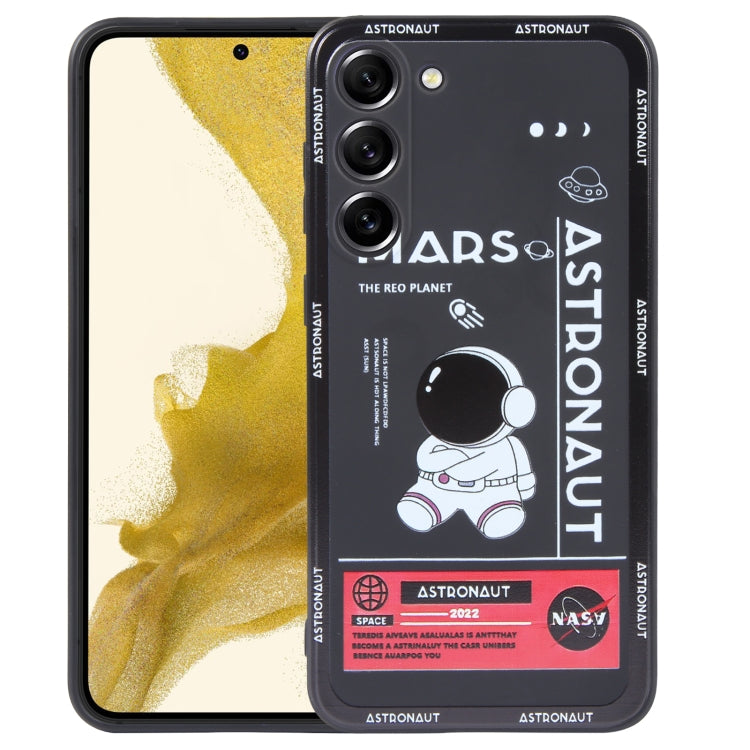 For Samsung Galaxy A02 Astronaut Pattern Silicone Straight Edge Phone Case(Mars Astronaut-Black) - free shipping - PMC TechLife - Order now!