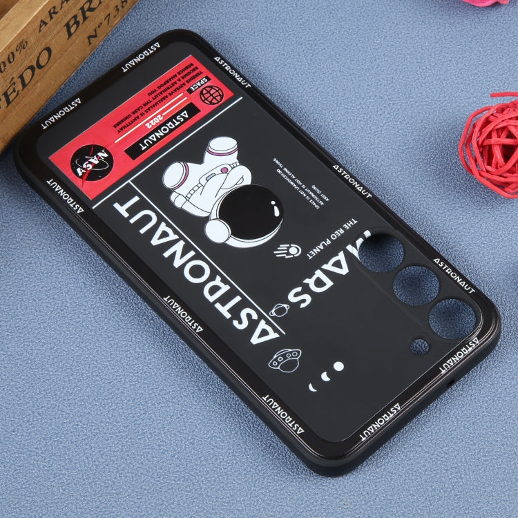For Samsung Galaxy A02 Astronaut Pattern Silicone Straight Edge Phone Case(Mars Astronaut-Black) - free shipping - PMC TechLife - Order now!