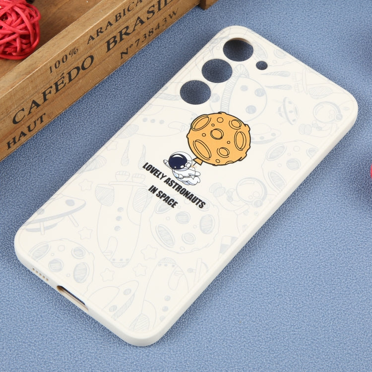 For Samsung Galaxy A02 Astronaut Pattern Silicone Straight Edge Phone Case(Lovely Astronaut-White) - free shipping - PMC TechLife - Order now!