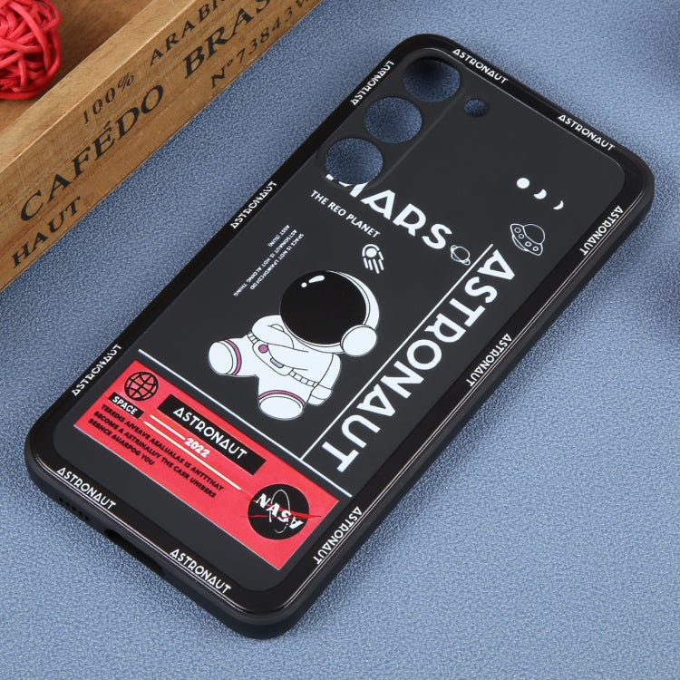 For Samsung Galaxy A21s Astronaut Pattern Silicone Straight Edge Phone Case(Mars Astronaut-Black) - free shipping - PMC TechLife - Order now!