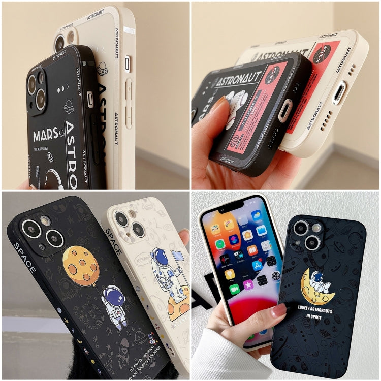 For Samsung Galaxy A03 164mm Astronaut Pattern Silicone Straight Edge Phone Case(Planet Landing-White) - free shipping - PMC TechLife - Order now!