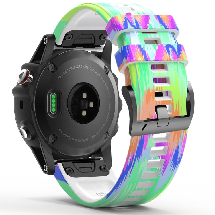 For Garmin Forerunner 965 / 955 / 945 / 935 Printing Quick Release Silicone Watch Band(Colorful) - Watch Bands by PMC TechLife | Online Shopping South Africa | PMC TechLife