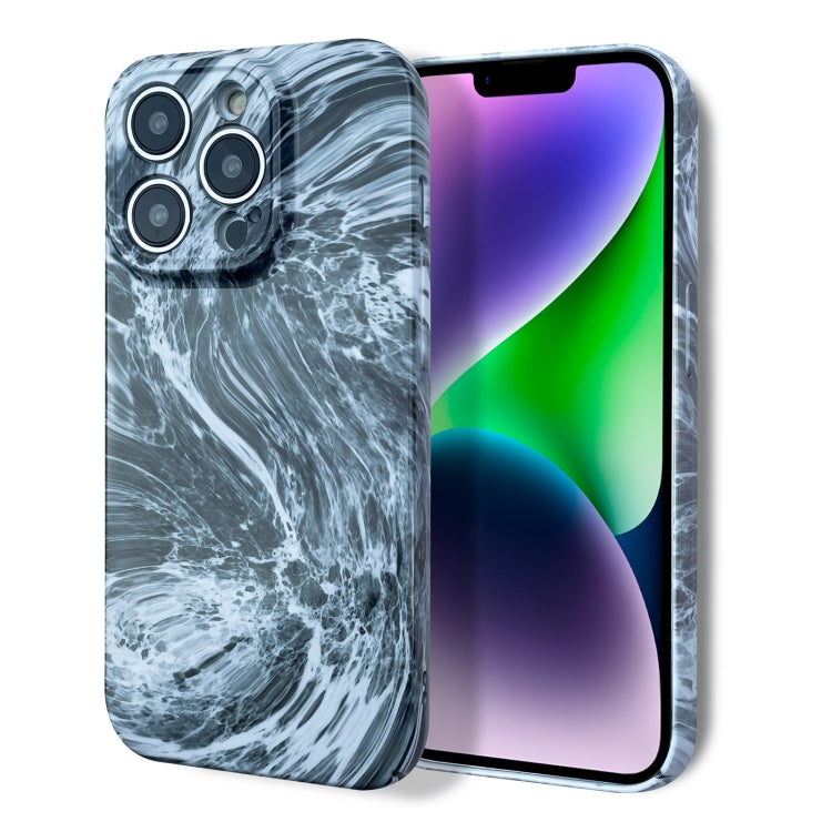 For iPhone 14 Plus Marble Pattern Phone Case(Black White) - iPhone 14 Plus Cases by PMC TechLife | Online Shopping South Africa | PMC TechLife