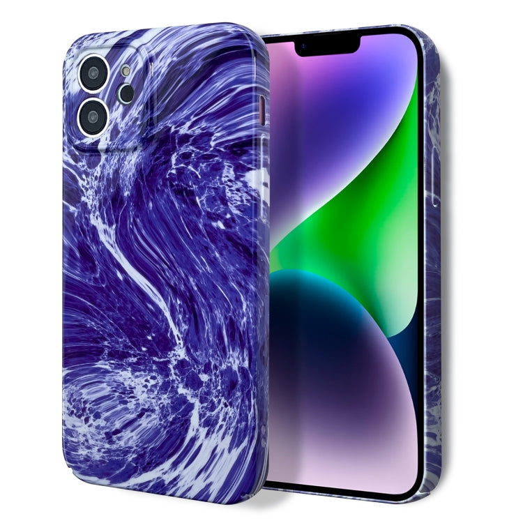 For iPhone 12 Pro Max Marble Pattern Phone Case(Purple White) - iPhone 12 Pro Max Cases by PMC TechLife | Online Shopping South Africa | PMC TechLife