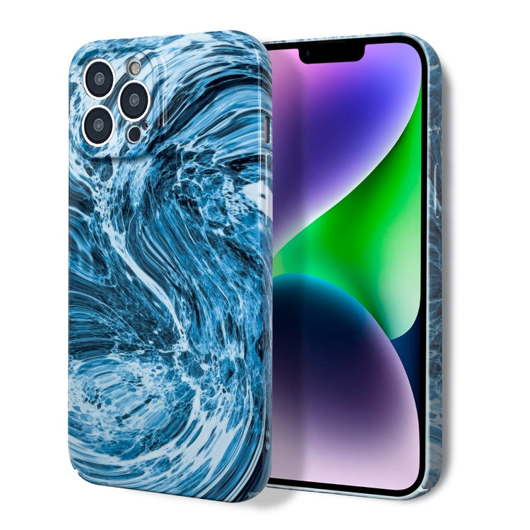 For iPhone XS Max Marble Pattern Phone Case(Navy Blue White) - More iPhone Cases by PMC Jewellery | Online Shopping South Africa | PMC Jewellery