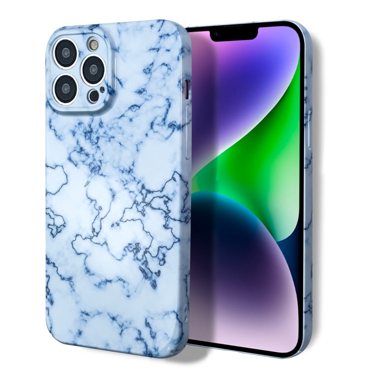 For iPhone XR Marble Pattern Phone Case(Blue White) - More iPhone Cases by PMC Jewellery | Online Shopping South Africa | PMC Jewellery