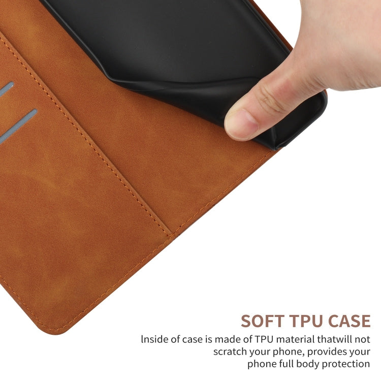 For Huawei P60 Pro Stitching Embossed Leather Phone Case(Brown) - free shipping - PMC TechLife - Order now!