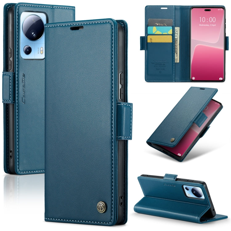 For Xiaomi 13 Lite CaseMe 023 Butterfly Buckle Litchi Texture RFID Anti-theft Leather Phone Case(Blue) - 13 Lite Cases by CaseMe | Online Shopping South Africa | PMC Jewellery