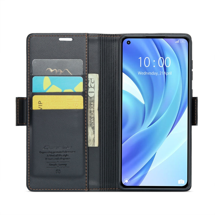 For Xiaomi Mi 11 Lite CaseMe 023 Butterfly Buckle Litchi Texture RFID Anti-theft Leather Phone Case(Black) - Xiaomi Cases by CaseMe | Online Shopping South Africa | PMC Jewellery | Buy Now Pay Later Mobicred