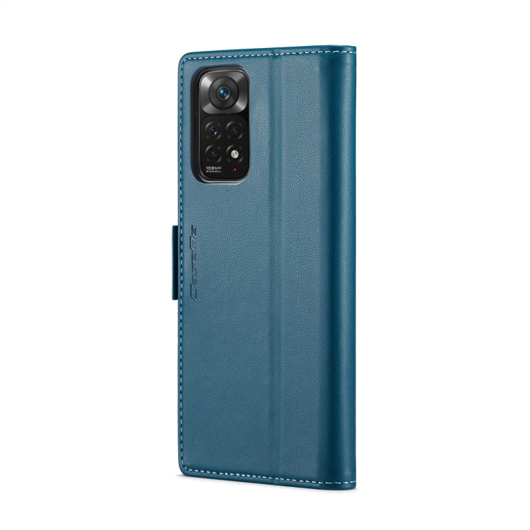 For Xiaomi Redmi Note 11 4G Global/Note 11S Global CaseMe 023 Butterfly Buckle Litchi Texture RFID Anti-theft Leather Phone Case(Blue) - Xiaomi Cases by CaseMe | Online Shopping South Africa | PMC Jewellery