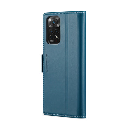 For Xiaomi Redmi Note 11 4G Global/Note 11S Global CaseMe 023 Butterfly Buckle Litchi Texture RFID Anti-theft Leather Phone Case(Blue) - Xiaomi Cases by CaseMe | Online Shopping South Africa | PMC Jewellery