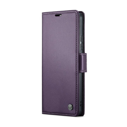 CaseMe 023 Butterfly Buckle Litchi Texture RFID Anti-theft Leather Phone Case For Xiaomi Redmi Note 11 Pro 5G Global/Redmi Note 11 Pro Global(Pearly Purple) - Redmi Note 11 Pro Case by CaseMe | Online Shopping South Africa | PMC Jewellery
