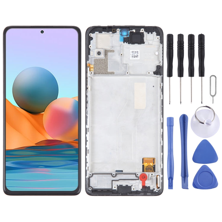 OLED Material LCD Screen For Xiaomi Redmi Note 10 Pro 4G Digitizer Full Assembly with Frame - free shipping - PMC TechLife - Order now!