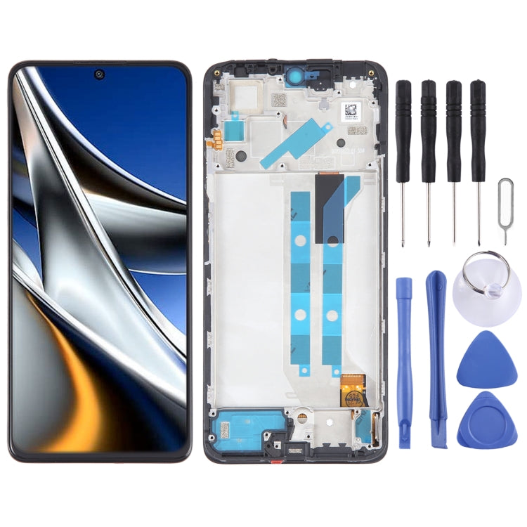 OLED Material LCD Screen For Xiaomi Poco X4 Pro 5G Digitizer Full Assembly with Frame - free shipping - PMC TechLife - Order now!