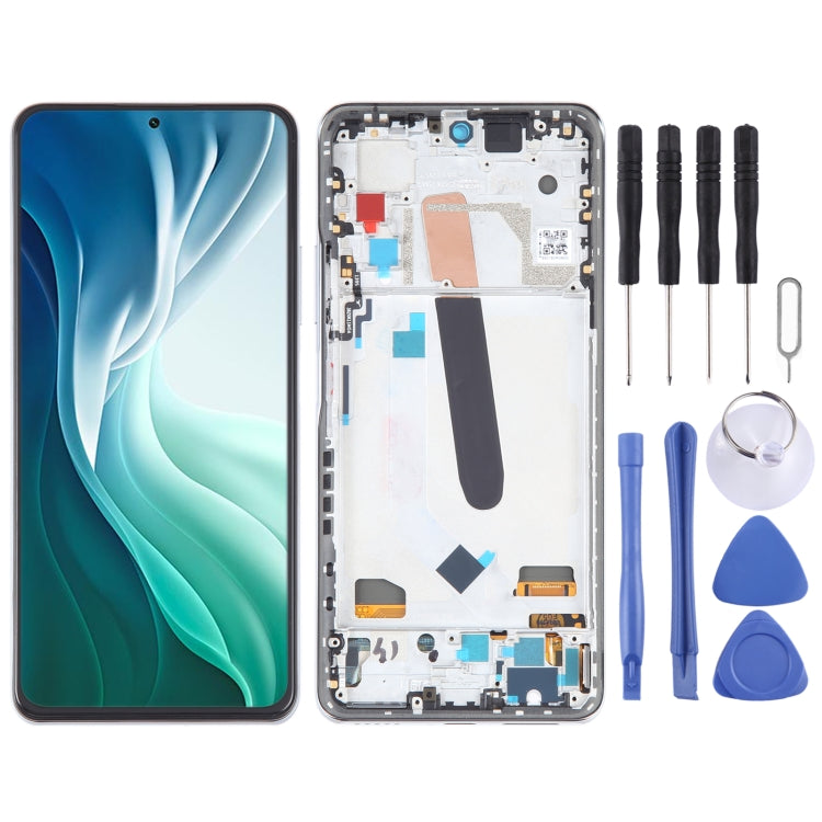 OLED LCD Screen For Xiaomi Mi 11i Digitizer Full Assembly with Frame(Silver) - free shipping - PMC TechLife - Order now!