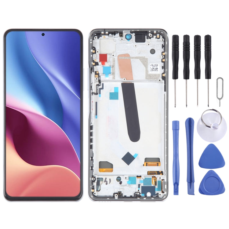 OLED LCD Screen For Xiaomi Redmi K40 Pro Digitizer Full Assembly with Frame(Silver) - free shipping - PMC TechLife - Order now!