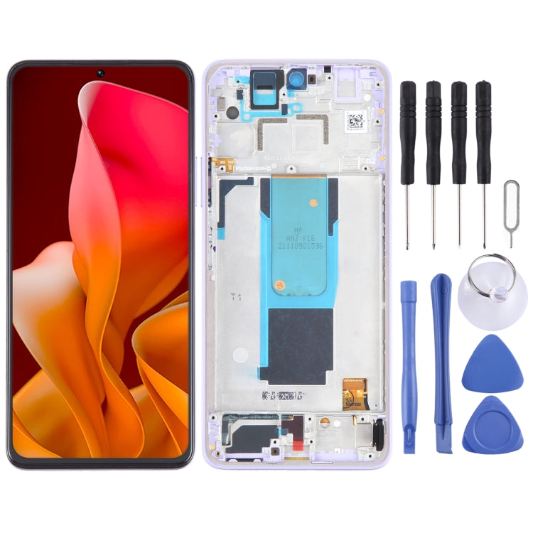 LCD Screen For Xiaomi 11i 5G Digitizer Full Assembly with Frame(Purple) - free shipping - PMC TechLife - Order now!