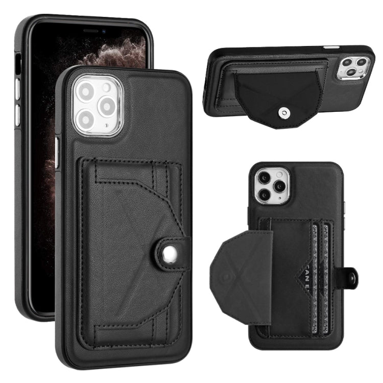For iPhone 11 Pro Max Shockproof Leather Phone Case with Card Holder(Black) - free shipping - PMC TechLife - Order now!