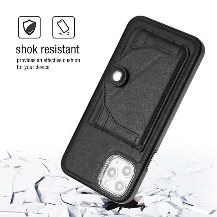 For iPhone 11 Pro Max Shockproof Leather Phone Case with Card Holder(Black) - free shipping - PMC TechLife - Order now!