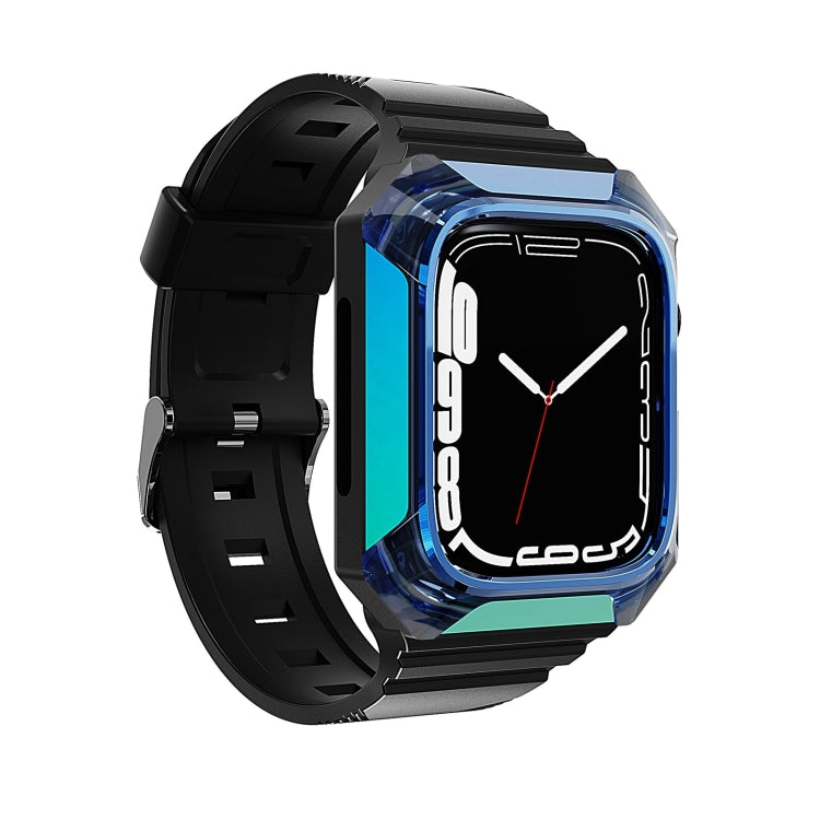 Armor Case Integrated TPU Watch Band For Apple Watch 8 45mm(Blue) - Watch Bands by PMC TechLife | Online Shopping South Africa | PMC TechLife