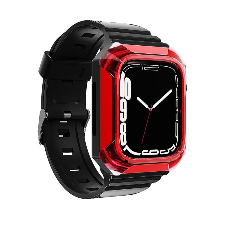 Armor Case Integrated TPU Watch Band For Apple Watch 4 40mm(Red) - Watch Bands by PMC TechLife | Online Shopping South Africa | PMC TechLife