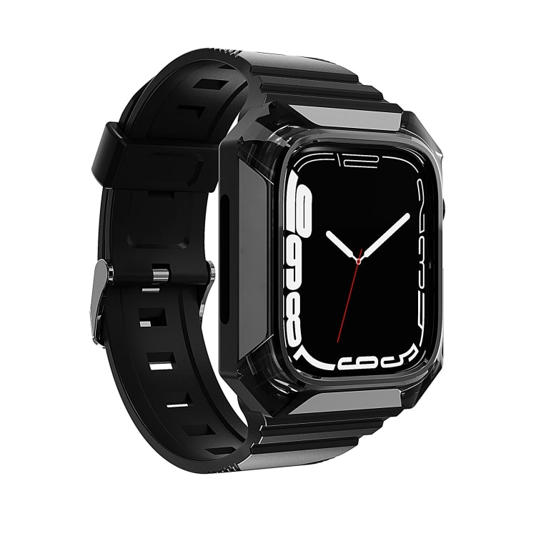 Armor Case Integrated TPU Watch Band For Apple Watch 4 44mm(Black) - Watch Bands by PMC TechLife | Online Shopping South Africa | PMC TechLife