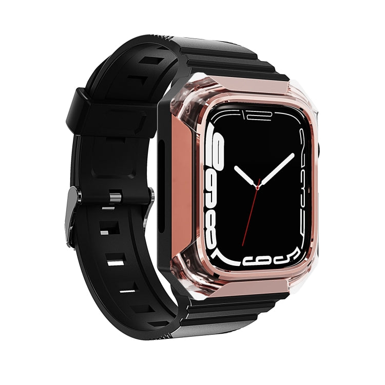 Armor Case Integrated TPU Watch Band For Apple Watch 38mm(Rose Gold) - Watch Bands by PMC TechLife | Online Shopping South Africa | PMC TechLife