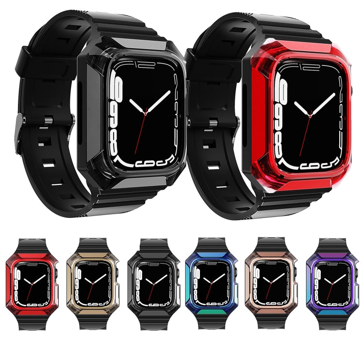 Armor Case Integrated TPU Watch Band For Apple Watch 38mm(Gold) - Watch Bands by PMC TechLife | Online Shopping South Africa | PMC TechLife