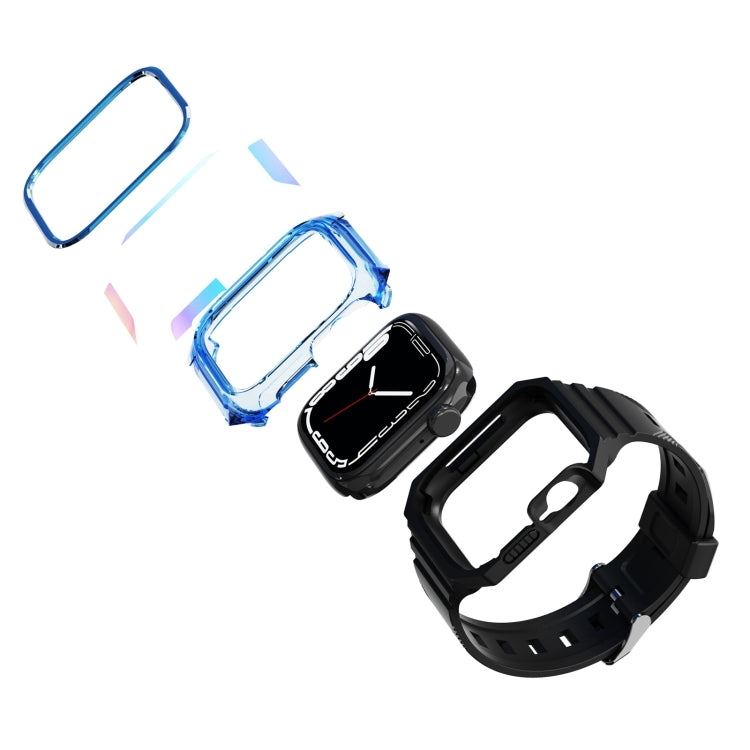 Armor Case Integrated TPU Watch Band For Apple Watch 6 40mm(Blue) - Watch Bands by PMC Jewellery | Online Shopping South Africa | PMC Jewellery