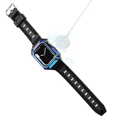 Armor Case Integrated TPU Watch Band For Apple Watch 4 44mm(Blue) - Watch Bands by PMC Jewellery | Online Shopping South Africa | PMC Jewellery