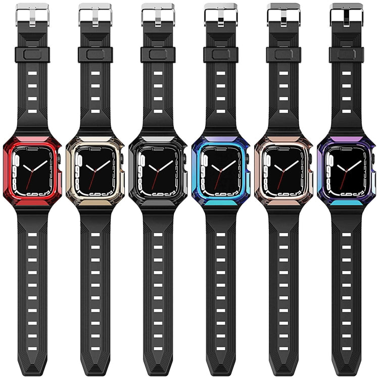 Armor Case Integrated TPU Watch Band For Apple Watch 4 44mm(Red) - Watch Bands by PMC TechLife | Online Shopping South Africa | PMC TechLife