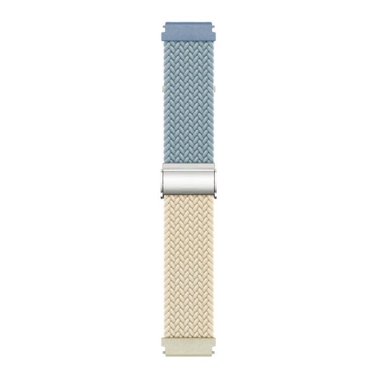 22mm Buckle Braided Nylon Watch Band(Cyan Blue Starlight) - 22mm Bands by PMC Jewellery | Online Shopping South Africa | PMC Jewellery