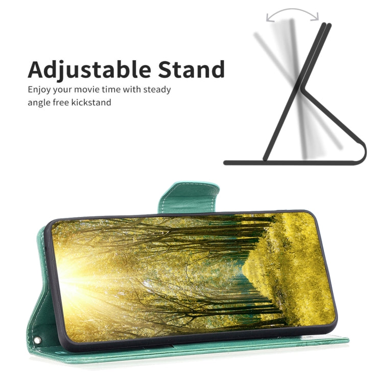 For Xiaomi Redmi Note 12S 4G / Note 11 Two Butterflies Embossing Leather Phone Case(Green) - free shipping - PMC TechLife - Order now!