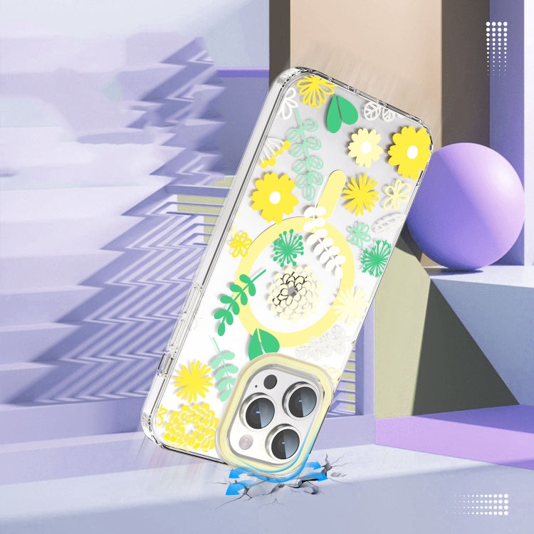 For iPhone 14 Pro Max MagSafe Magnetic TPU Phone Case(Yellow Chrysanthemum) - free shipping - PMC TechLife - Order now!