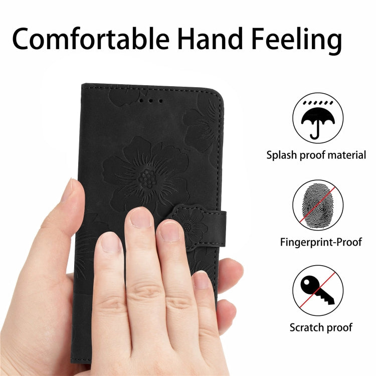 For Xiaomi Redmi 9A Flower Embossing Pattern Leather Phone Case(Black) - free shipping - PMC TechLife - Order now!