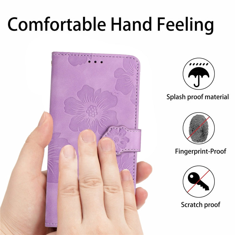 For Xiaomi Redmi 10C Flower Embossing Pattern Leather Phone Case(Purple) - free shipping - PMC TechLife - Order now!