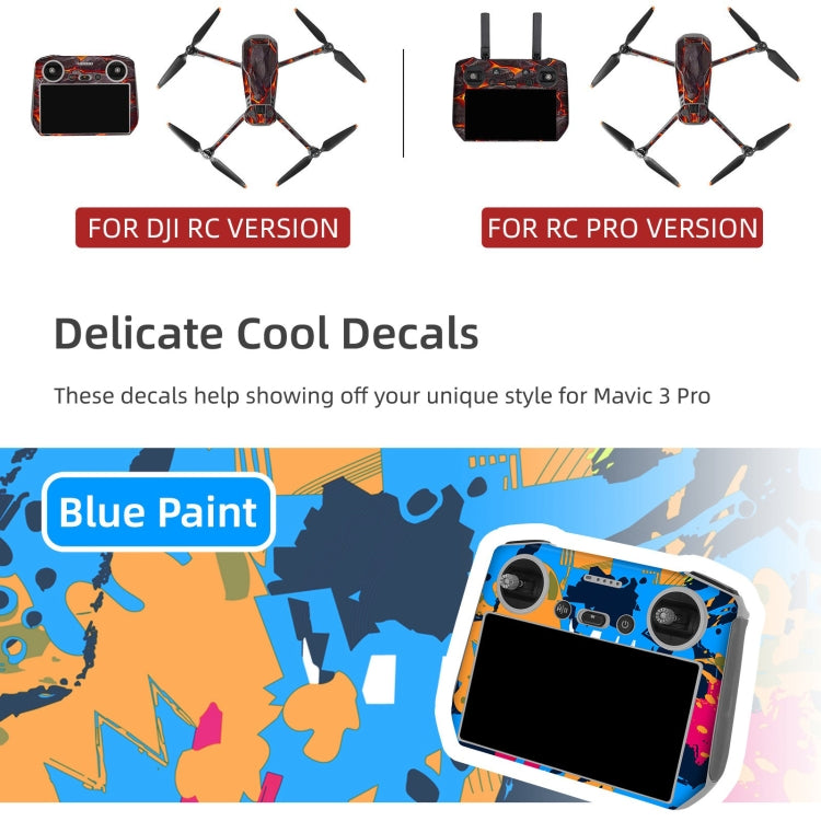 For DJI Mavic 3 Pro / RC Sunnylife Drone Body Remote Control Decorative Stickers Set(Red Grain) - Stickers by Sunnylife | Online Shopping South Africa | PMC Jewellery