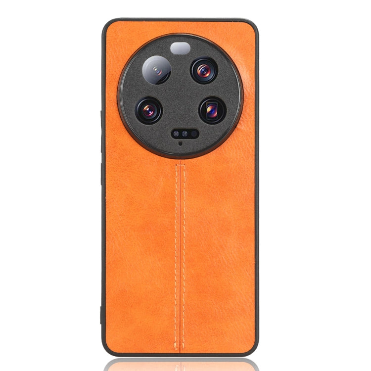 For Xiaomi 13 Ultra Sewing Cow Pattern Skin PC + PU + TPU Phone Case(Orange) - free shipping - PMC TechLife - Order now!
