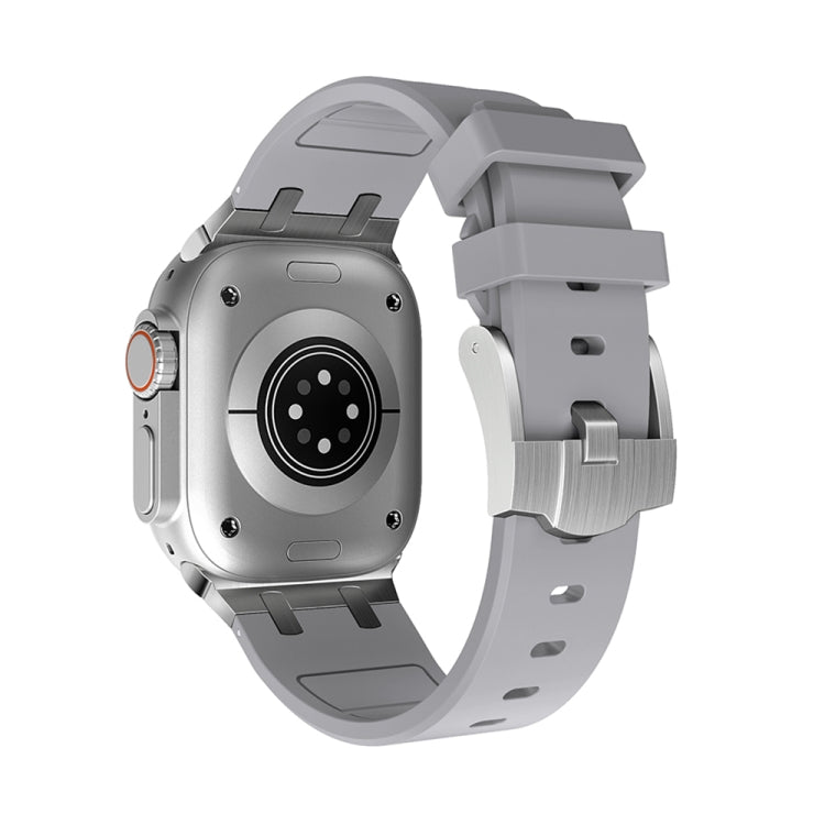 AP Silicone Watch Band For Apple Watch Ultra 49mm(Silver Grey) - Watch Bands by PMC TechLife | Online Shopping South Africa | PMC TechLife