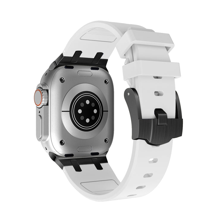 AP Silicone Watch Band For Apple Watch SE 2022 40mm(Black White) - Watch Bands by PMC TechLife | Online Shopping South Africa | PMC TechLife