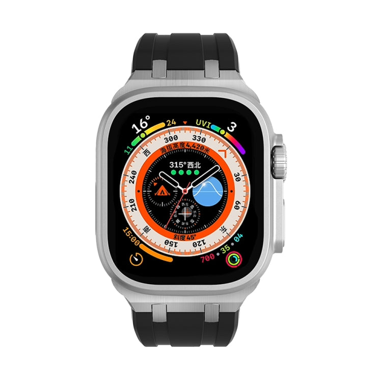 AP Silicone Watch Band For Apple Watch SE 40mm(Silver Black) - free shipping - PMC TechLife - Order now!