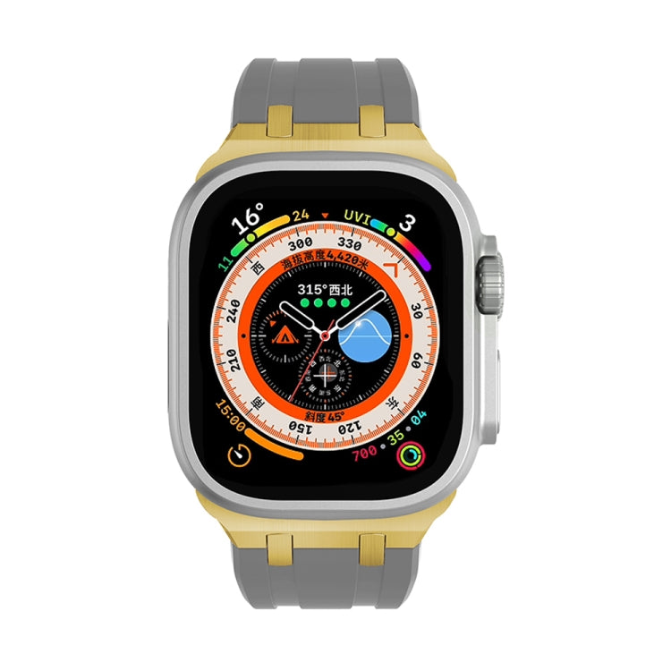 AP Silicone Watch Band For Apple Watch SE 40mm(Gold Grey) - Watch Bands by PMC TechLife | Online Shopping South Africa | PMC TechLife