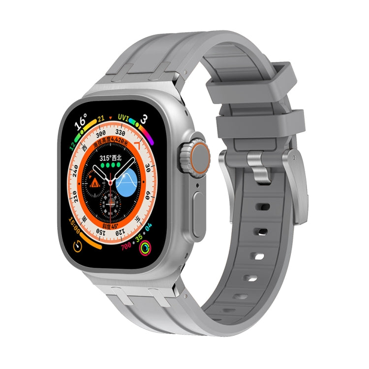 AP Silicone Watch Band For Apple Watch SE 44mm(Silver Grey) - Watch Bands by PMC TechLife | Online Shopping South Africa | PMC TechLife