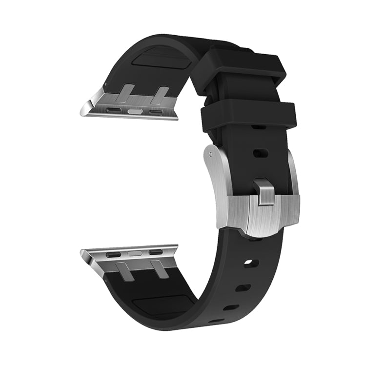AP Silicone Watch Band For Apple Watch 6 40mm(Silver Black) - Watch Bands by PMC TechLife | Online Shopping South Africa | PMC TechLife