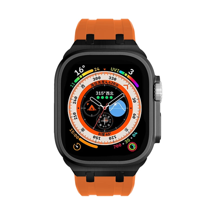AP Silicone Watch Band For Apple Watch 6 40mm(Black Orange) - Watch Bands by PMC TechLife | Online Shopping South Africa | PMC TechLife