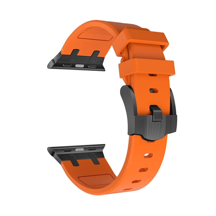 AP Silicone Watch Band For Apple Watch 6 44mm(Black Orange) - Watch Bands by PMC TechLife | Online Shopping South Africa | PMC TechLife