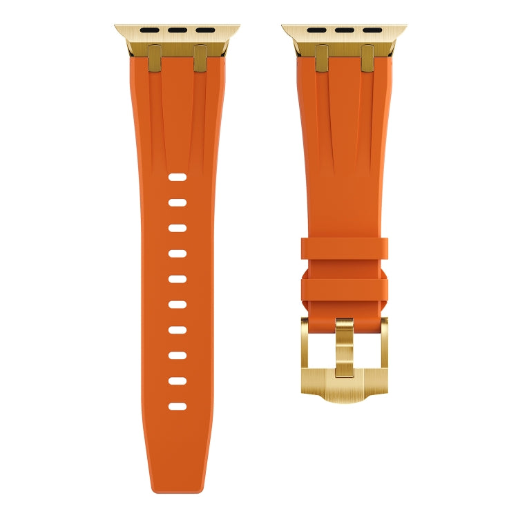AP Silicone Watch Band For Apple Watch 6 44mm(Gold Orange) - Watch Bands by PMC TechLife | Online Shopping South Africa | PMC TechLife