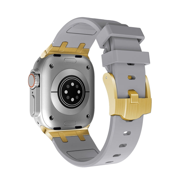 AP Silicone Watch Band For Apple Watch 6 44mm(Gold Grey) - Watch Bands by PMC TechLife | Online Shopping South Africa | PMC TechLife