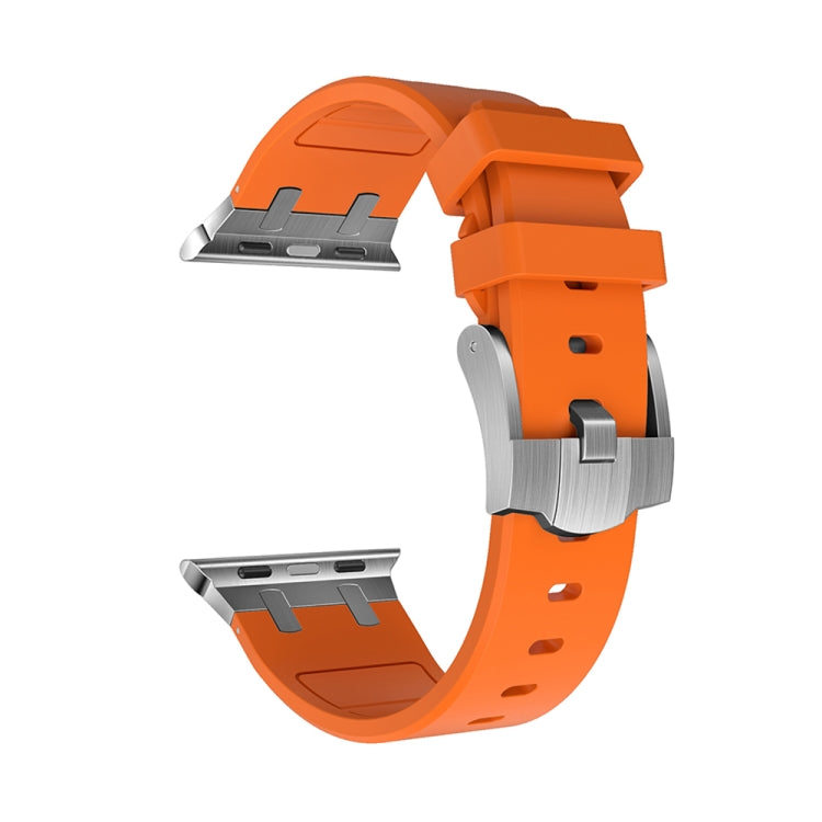 AP Silicone Watch Band For Apple Watch 5 40mm(Silver Orange) - Watch Bands by PMC TechLife | Online Shopping South Africa | PMC TechLife