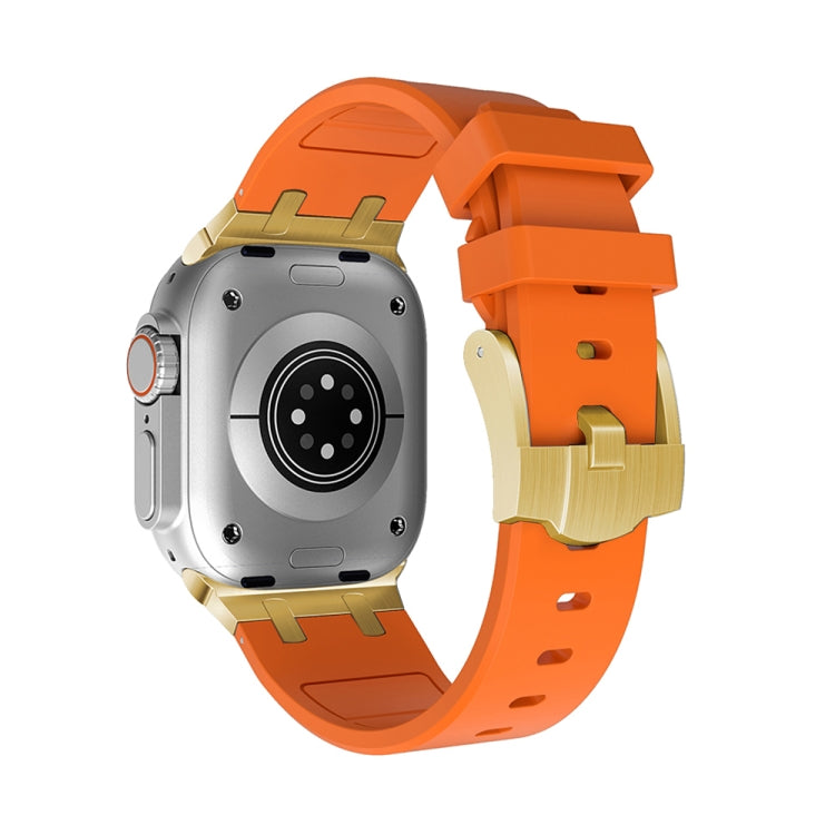 AP Silicone Watch Band For Apple Watch 5 44mm(Gold Orange) - Watch Bands by PMC TechLife | Online Shopping South Africa | PMC TechLife